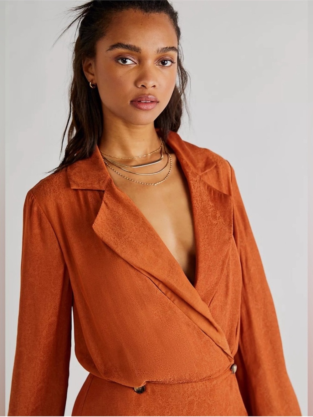 Free People Simone Dress Cinnaber Size M Boho Cocktail Evening Chic Date Night - Picture 4 of 12